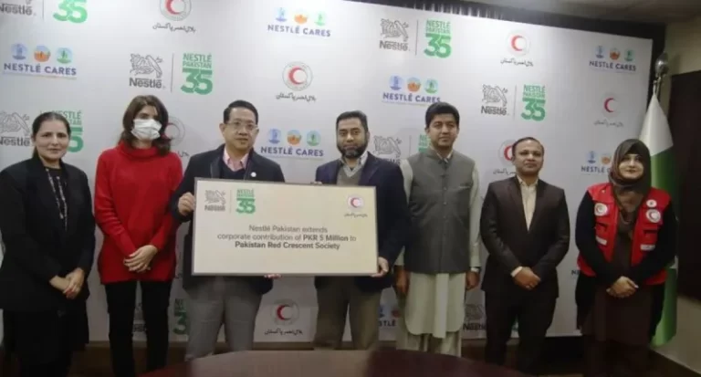 Nestlé Pakistan extends PKR 5 million to Pakistan Red Crescent Society Nestlé Pakistan extends PKR 5 million to Pakistan Red Crescent Society